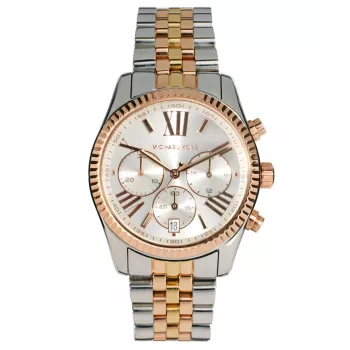 Michael Kors MK5735 Moteriškas laikrodis su chronografu, rožinio aukso spalvos nerūdijančio plieno, 39 mm