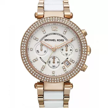 Michael Kors MK5774 Moteriškas Rožinio Aukso Spalvos Nerūdijančio Plieno Chronografinis Laikrodis 39mm