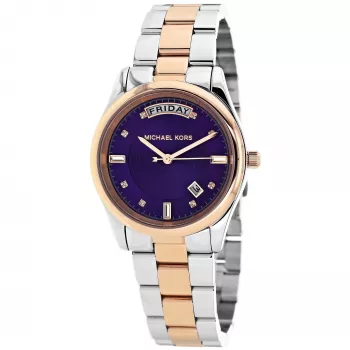 Michael Kors MK6072 Moteriškas laikrodis su sidabrinio atspalvio nerūdijančio plieno apyranke, 34 mm