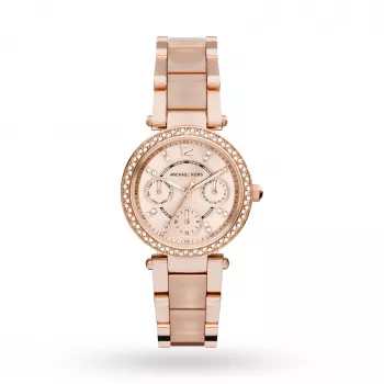 Michael Kors MK6110 Moteriškas laikrodis rožinio aukso plienu 33mm