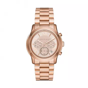 Michael Kors MK6275 Moteriškas laikrodis su chronografu, rožinio aukso spalvos nerūdijančio plieno korpusu 39mm
