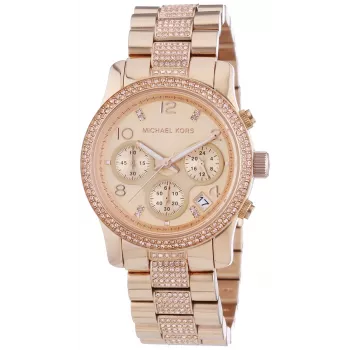 Michael Kors Parker Moteriškas Chronografo Laikrodis MK5827 38mm Rožinis Auksas Nerūdijantis Plienas