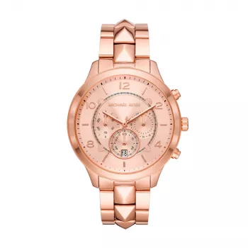 Michael Kors Pyper Moteriškas Laikrodis Rožinio Aukso Spalvos Nerūdijančio Plieno Chronografas MK6713
