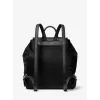Michael Kors Unisex Backpack 30S4SRKB7CBLA – juoda grūdėtos odos kuprinė su užtrauktuku, 34x35x14 cm