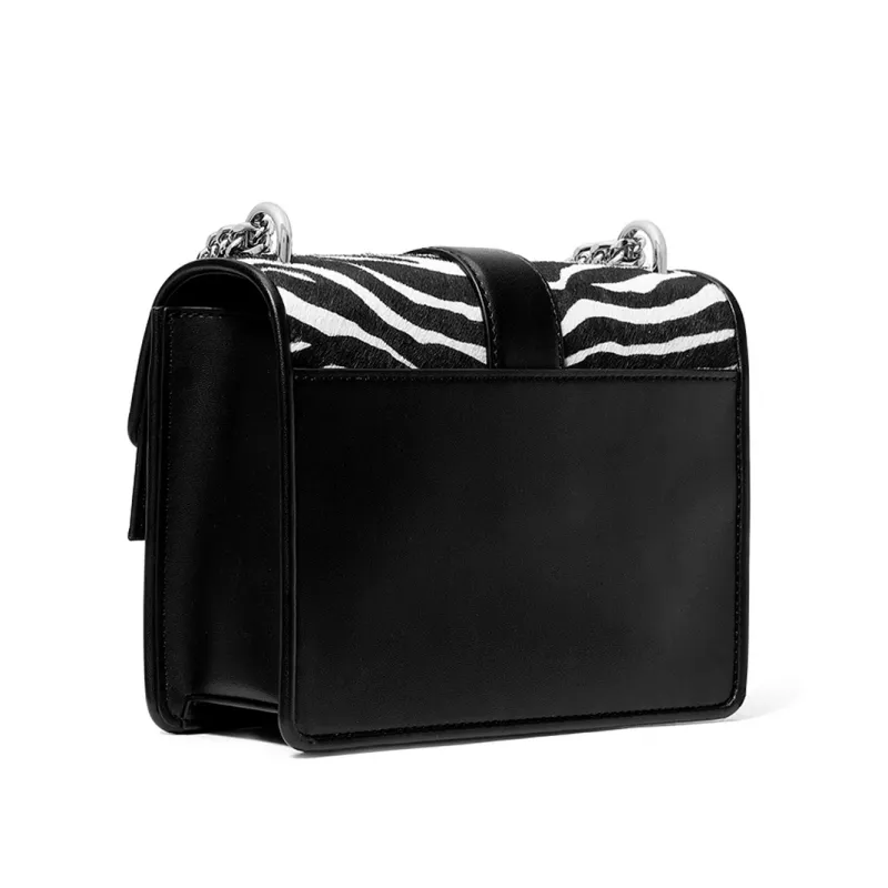 Michael Kors Moteriškas Crossbody krepšys 35S5SGRC1HBLA – juoda Saffiano oda su aukso spalvos detalėmis (20x16x6 cm)