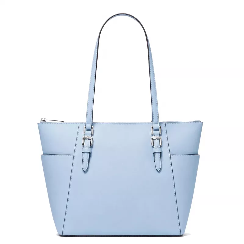 Michael Kors moteriška Cece Saffiano odinė peties rankinė šviesiai auksinė 25x28x11 cm