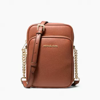 Michael Kors moteriškas mažas petnešų krepšys Greenwich iš Saffiano odos, spalva Luggage