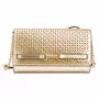 Michael Kors Moterų „Jet Set Charm“ kryžminė rankinė, Signature Logo drobė, aukso spalvos furnitūra