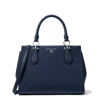 MICHAEL KORS Women's Jet Set Travel Crossbody Bag 35F5S6AS2LNAV Navy Saffiano Leather (29x22x10 cm)
