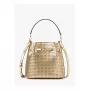MICHAEL KORS Women's Jet Set Travel Crossbody Bag 35S6G2ZC1KPAL – Signature Canvas, Gold-Tone Hardware