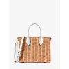 Michael Kors Moterų „Jet Set Travel“ kryžminio krepšio krepšys 35T4G7ZC5WOPT – Signature Canvas, aukso spalvos detalės