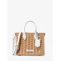 Michael Kors Moterų „Jet Set Travel“ kryžminio krepšio krepšys 35T4G7ZC5WOPT – Signature Canvas, aukso spalvos detalės
