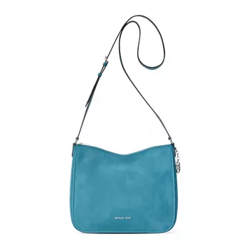 Michael Kors Moteriškas „Jet Set Travel“ Saffiano odos kupolo formos kryžminis krepšys – tamsiai mėlynas (30 x 26 x 8 cm)