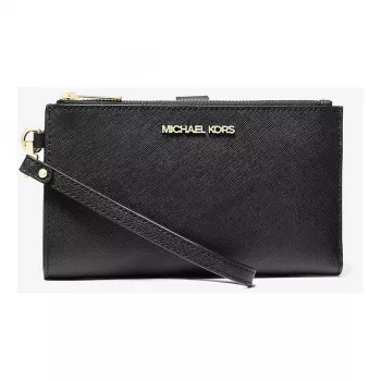 Michael Kors Women's Jet Set Travel Saffiano Leather Flat Briefcase Wristlet Wallet 35F8GTVW0LBLA (Juoda)