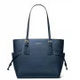 MICHAEL KORS Moteriškas Jet Set Travel Saffiano odinis tote krepšys, tamsiai mėlynas 35S5GV6T7LNAV