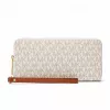 Michael Kors Moterų Jet Set Travel Trifold Piniginė, Signature Coated Canvas, Aukso Spalvos Metalinės Detailės - 35F8GTVT3BVNL