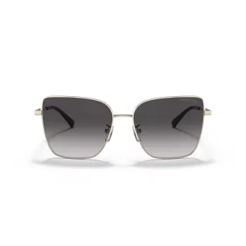 Michael Kors MK1108-10148G Moteriški Aviator akiniai nuo saulės šviesiai auksiniai pilkai gradientiniai 57mm
