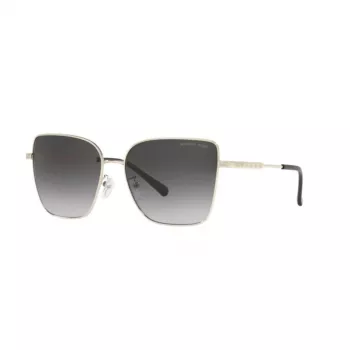 Michael Kors MK1108-10148G Moteriški Aviator akiniai nuo saulės šviesiai auksiniai pilkai gradientiniai 57mm