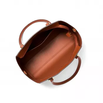 Michael Kors moteriškas Saffiano odos krepšys su rankine – Vanilla (modelis 35F3GCFT9TVAN)
