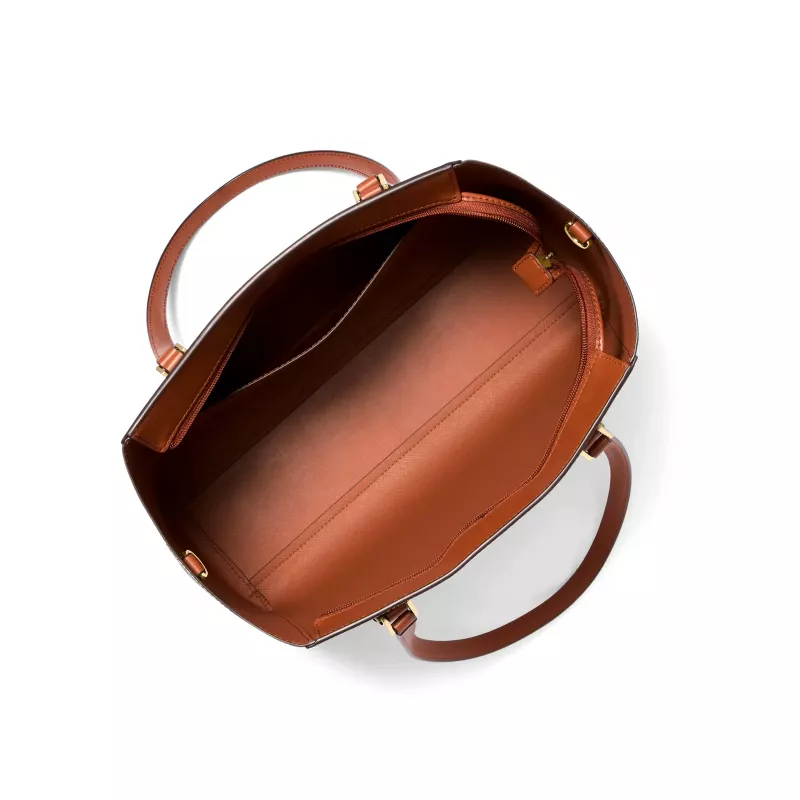Michael Kors moteriškas Saffiano odos krepšys su rankine – Vanilla (modelis 35F3GCFT9TVAN)