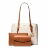 Michael Kors moteriškas Saffiano odos krepšys su rankine – Vanilla (modelis 35F3GCFT9TVAN)