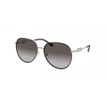 Michael Kors Moteriški Akiniai Nuo Saulės MK1128J10148G Šviesiai Auksiniai Tamsiai Pilki Gradientiniai 58mm
