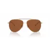 Moteriški Michael Kors akiniai nuo saulės MK1146-101473 tamsaus vėžlio kiauto spalvos acetato rėmeliu, rudais gradientiniais lęšiais 53/13/140 mm