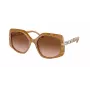Michael Kors moteriški akiniai nuo saulės MK217739153B5 tamsaus vėžlio kiauto rėmeliu, rudais gradientiniais lęšiais 56mm