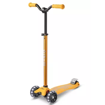 Micro Maxi Deluxe PRO LED Skrejritenis Vibrant Blue Kick Scooter