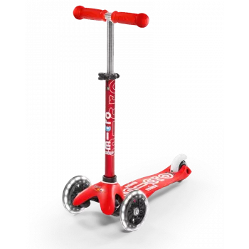 Micro Mini Deluxe LED - Luminous Wheels - ECO Mint 3 ratų paspirtukas