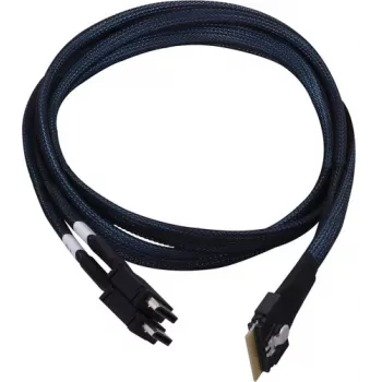 Microchip Adaptec vidinis NVMe kabelis 1x SFF-8654 x8 į 2x SFF-8612 x4 (OCuLink) 0,8 m SlimSAS į OCuLink NVMe diskams