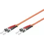 Microconnect FIB112002-2 ST/UPC į ST/UPC OM2 dvigubas daugiamodis šviesolaidinis kabelis, 2 m, oranžinis