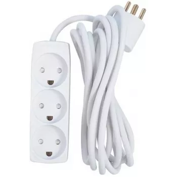 Microconnect GRU033WDK ilgintuvas 3 m – 3 Schuko lizdai, 16A, 3680W, vidaus patalpoms, baltas