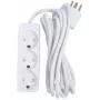 Microconnect GRU033WDK ilgintuvas 3 m – 3 Schuko lizdai, 16A, 3680W, vidaus patalpoms, baltas