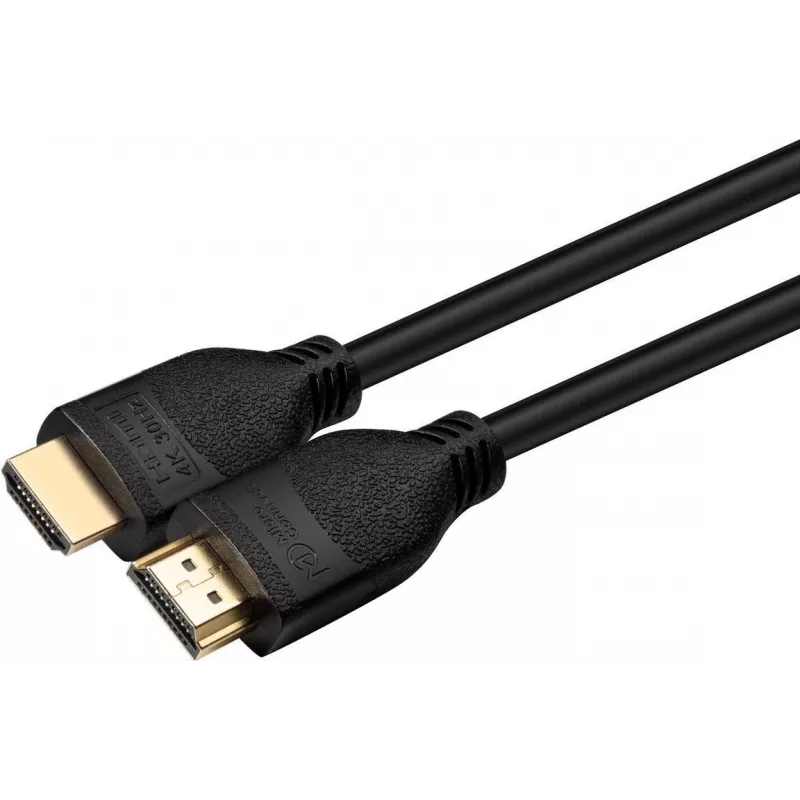 MicroConnect HDMI didelės spartos kabelis su Ethernet 7.5m 4K 30Hz auksuoti jungtys juodas