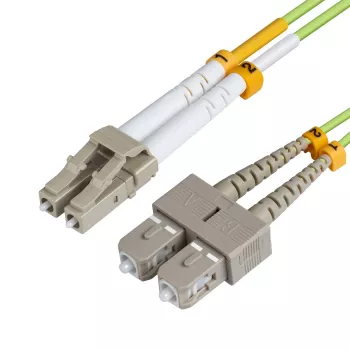 MICROCONNECT LC/UPC-SC/UPC 10m OM5 šviesolaidinis pataisos kabelis