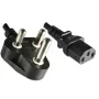 MICROCONNECT Maitinimo laidas Pietų Afrikos Type M į IEC C13, 1,8 m, juodas
