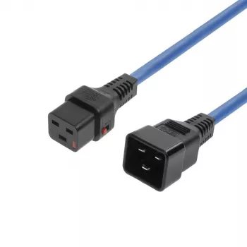 MICROCONNECT Powercord C19 IEC Lock - C20, 2m, 16A, užrakinamas C19 į C20, juoda