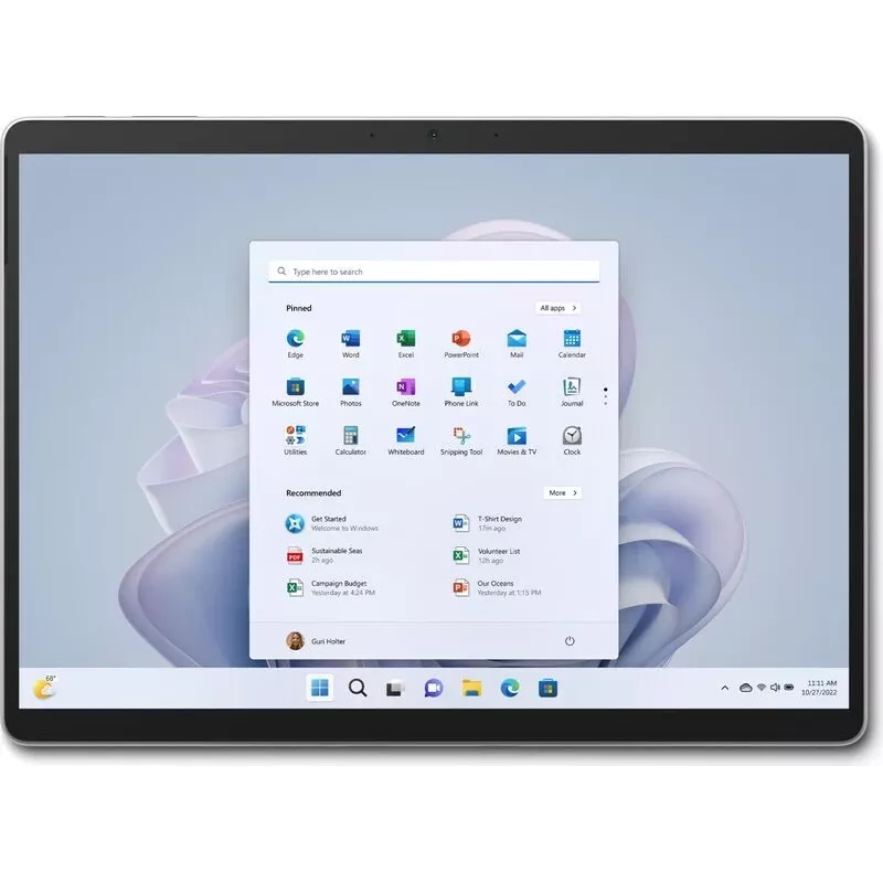 Microsoft Surface Pro 9 2-in-1 nešiojamas kompiuteris / planšetė, Intel Core i5-1235U, 16 GB RAM, 256 GB SSD, 13 inch 2880x1920 liečiamasis ekranas, Windows 11 Home, Platinum
