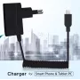 MicroUSB laidas įkrovimui juodas 1m USB 2.0