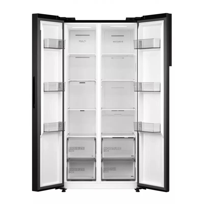 Midea MDRS619FIE45 šaldytuvas Side by Side, 460 L, No Frost, tamsus inoksas, energijos klasė E