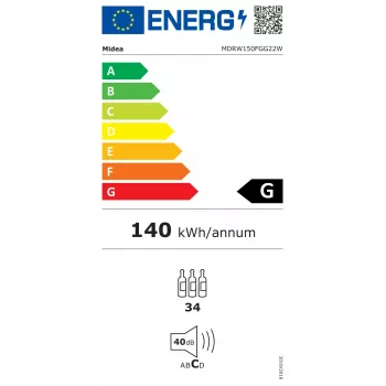 Midea Wine Cooler MDRW150FGG22W