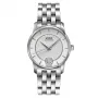 MIDO Baroncelli III automatinis moteriškas laikrodis M007207110360, 33 mm, baltas ciferblatas su deimantų žymekliais, nerūdijančio plieno apyrankė