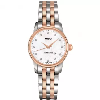 MIDO Baroncelli Lady automatinis laikrodis M76009691 29mm Rose Gold PVD