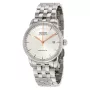 MIDO Baroncelli III automatinis laikrodis vyrams, 38 mm, baltas ciferblatas, nerūdijančio plieno apyrankė, M86004101