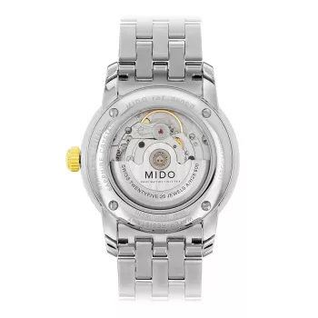 MIDO Vyriškas Laikrodis M86009261 Baroncelli III 38mm Automatinis Sidabrinis Ciferblatas Juoda Oda