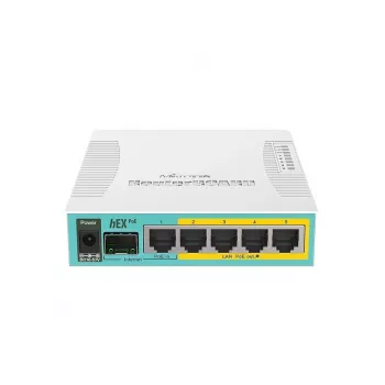 MikroTik hEX PoE Gigabit Ethernet maršrutizatorius baltas
