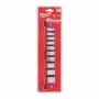 Milwaukee 10 dalių 3/8 inch pavaros imperinių (SAE) veržliarakčių komplektas su FOUR FLAT™ apsauga nuo riedėjimo