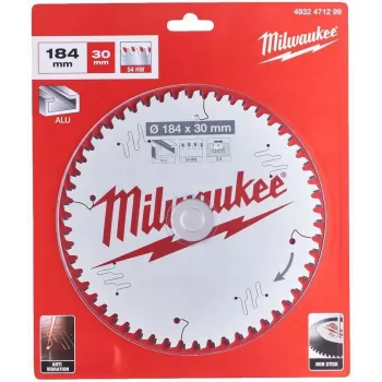 Milwaukee diskinis pjūklo diskas 184x30x2.4x54T aliuminiui CSB P W