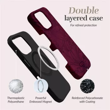 MIO Berry Blooms Magsafe Case Compatible for iPhone 16